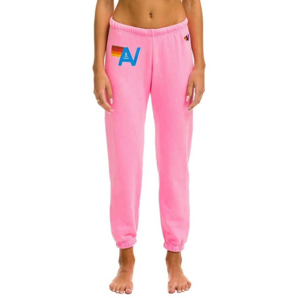 Aviator Nation Women’s Logo Sweatpants - Neon Pink - L